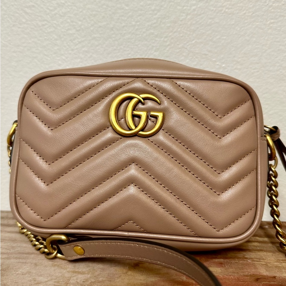 Gucci Matelasse Leather GG Marmont Mini Bag